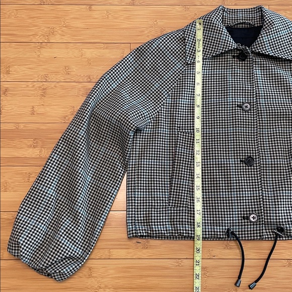 Rails North Jacket Size XXS Teal Multi Check Cropped Twill Button Up Pockets Tan - Picture 17 of 17